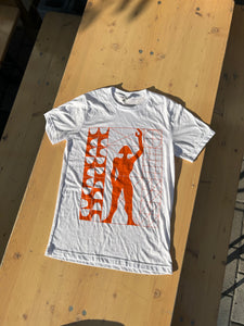 Système T-Shirt (White with Orange Logo)
